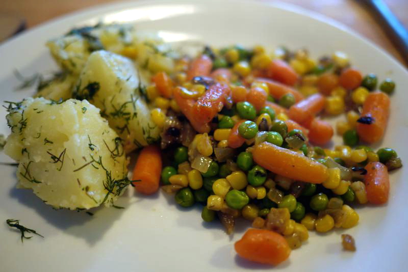 Wochentags Rezepte Gebratenes Gem se Mit Dillkartoffeln